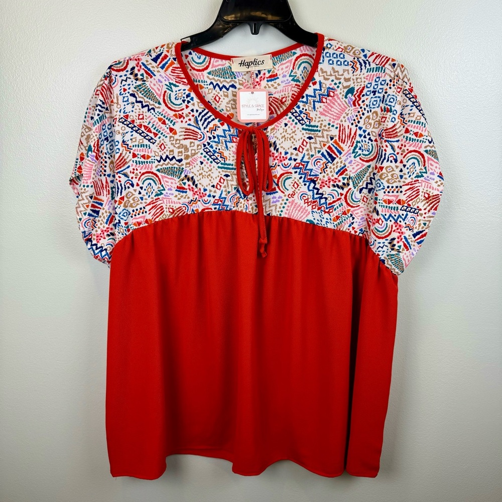 NWT Haptics Summer Top Lightweight and Breezy 3X
